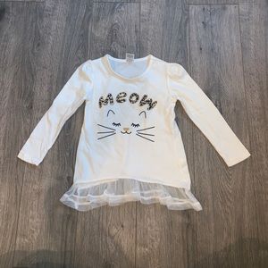 Long sleeve meow cat with lace